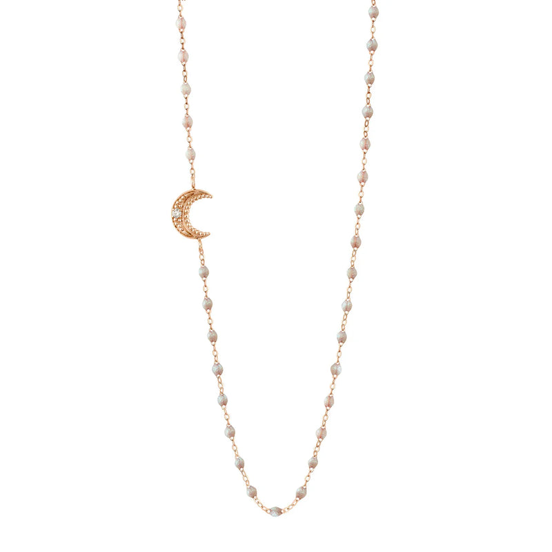 Gigi Clozeau Classic Petite Moon Side Necklace 16.5"