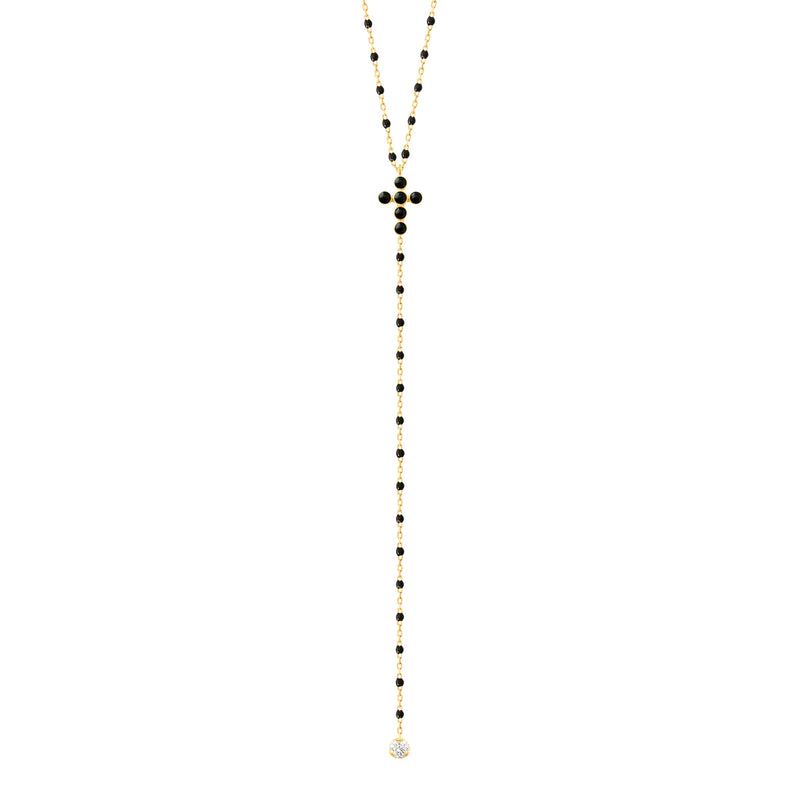 Gigi Clozeau Pearled Cross Rosary 16.5"