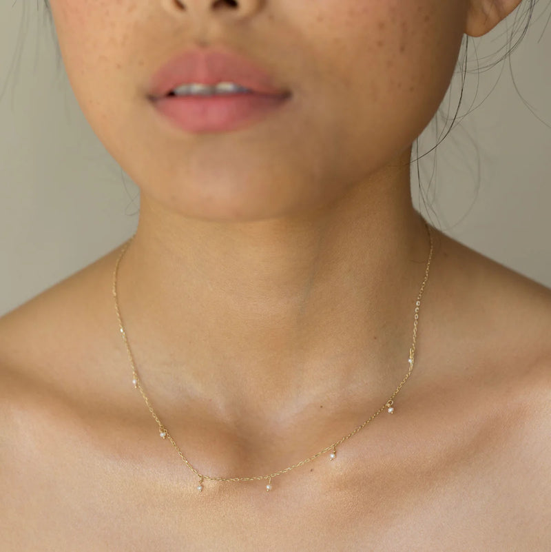 Gjenmi Jewelry Pearl Shaker Necklace - Pearl / 16"