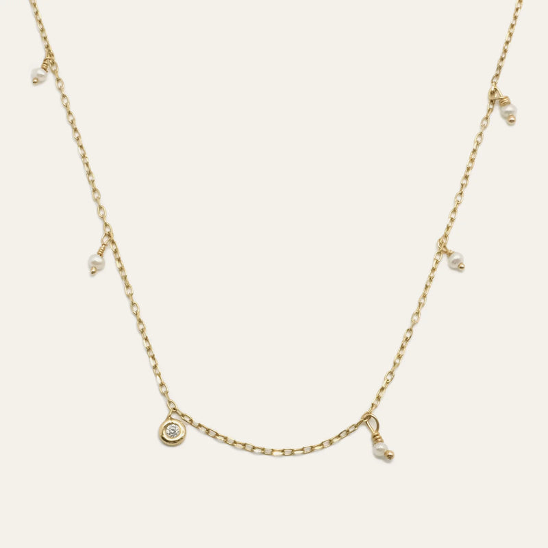 Gjenmi Jewelry Pearl Shaker Necklace - Pearl / 16"