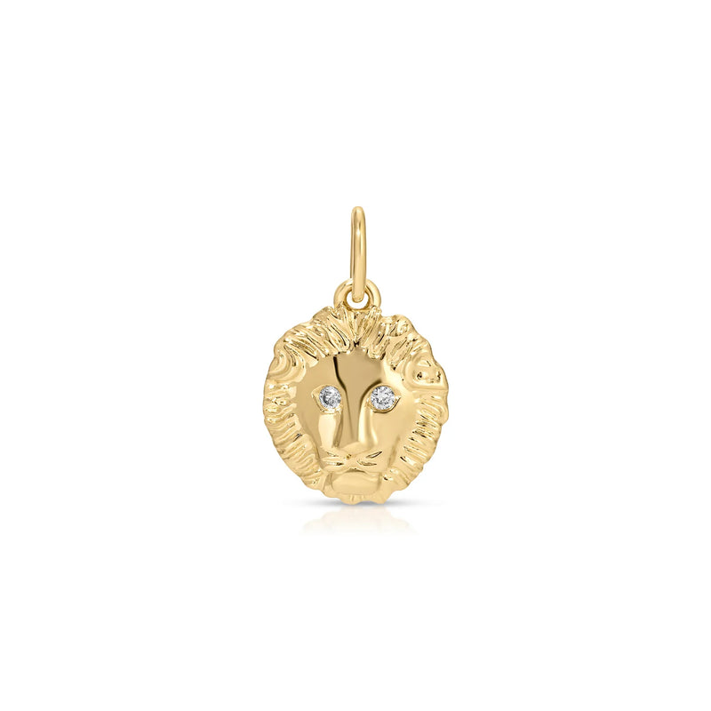 EF Collection Gold And Diamond Lion Charm