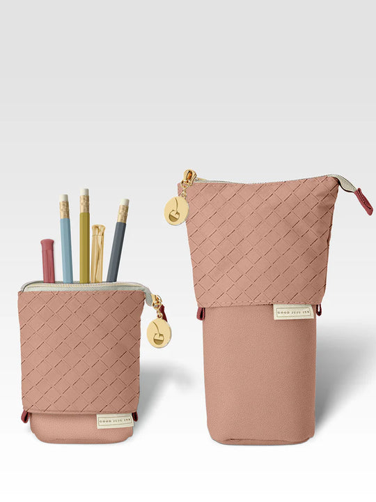 Good Juju Ink Luxe Standing Pencil Pouch - Blush Pink