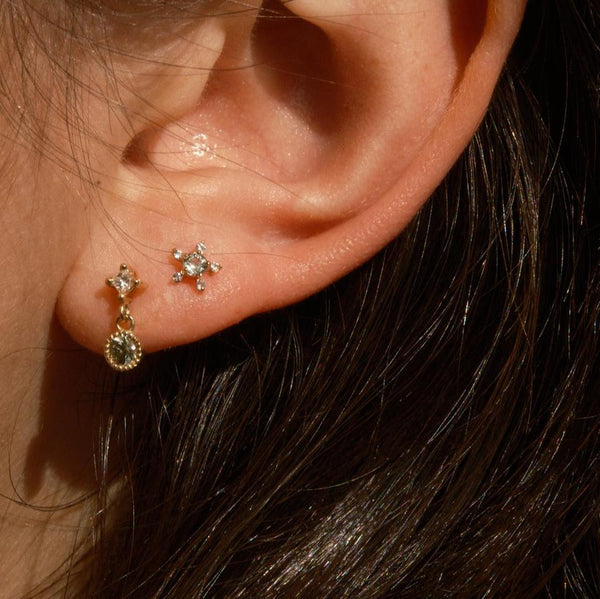 Jennie Kwon Designs Green Sapphire PC Dangle Earring (Single)