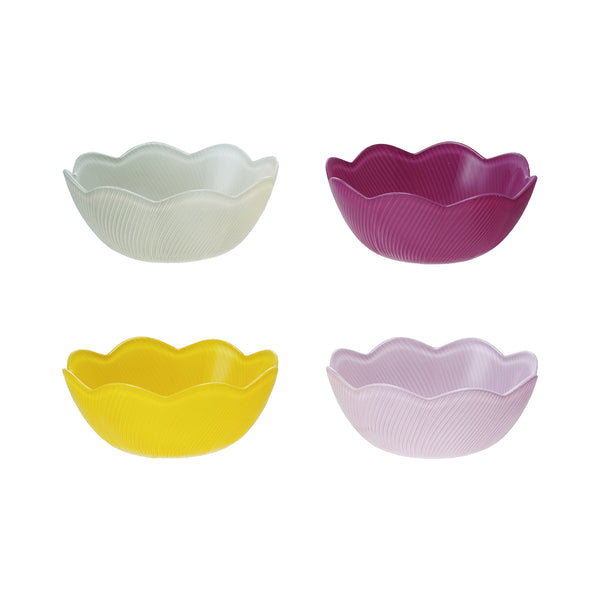Hazel Mazel Glass Scalloped Bowls