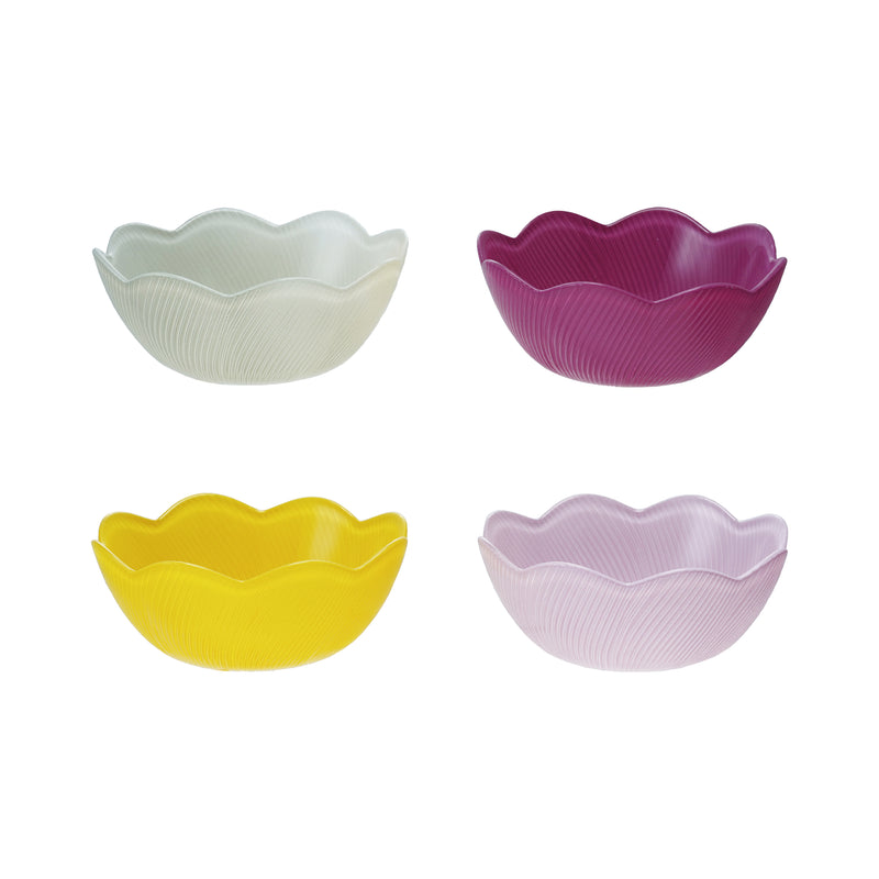 Hazel Mazel Glass Scalloped Bowls