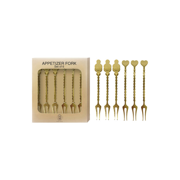 Hazel Mazel Stainless Steel Appetizer Forks