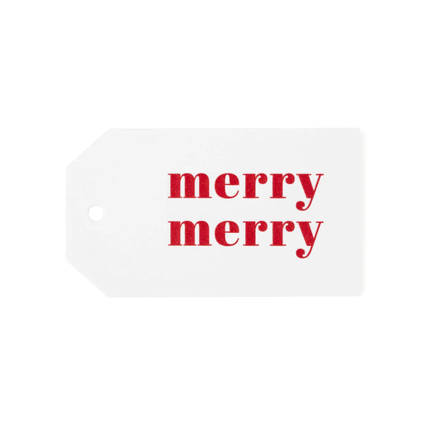 Sugar Paper Red Merry Merry Gift Tag, Box of 10