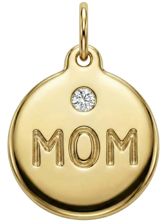 Helen Ficalora Disk Charm w/ Diamond MOM