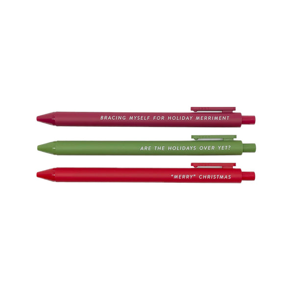 Tiny Hooray Holiday-Weary Pen Set