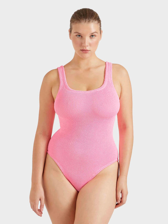 Hunza G Coverage Square Neck Swim Bubblegum