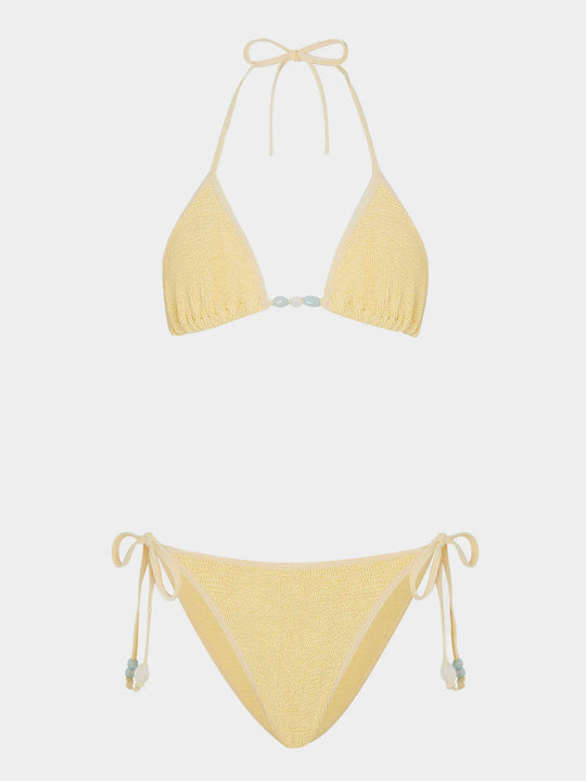 Hunza G Gina Beaded Bikini Butter