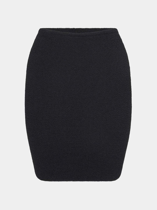 Hunza G Mini Skirt Crinkle Black