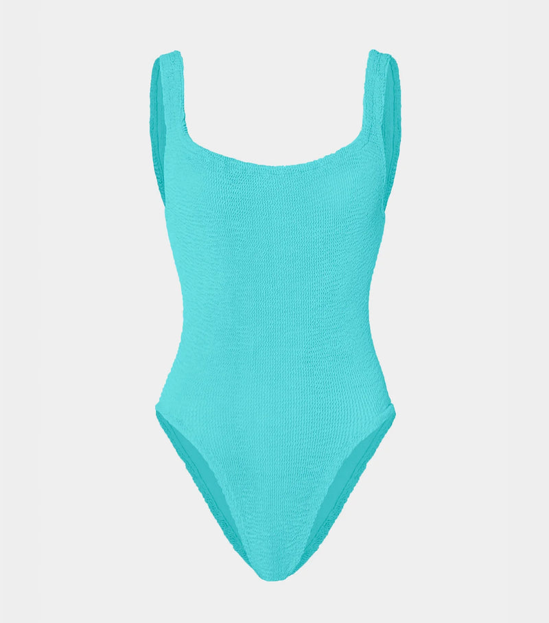 Hunza G Square Neck Swim Aqua