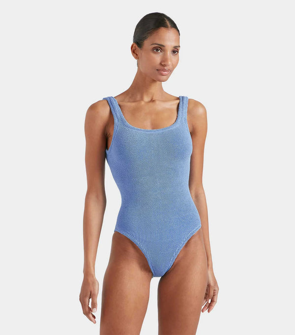 Hunza G Square Neck Swim Cornflower