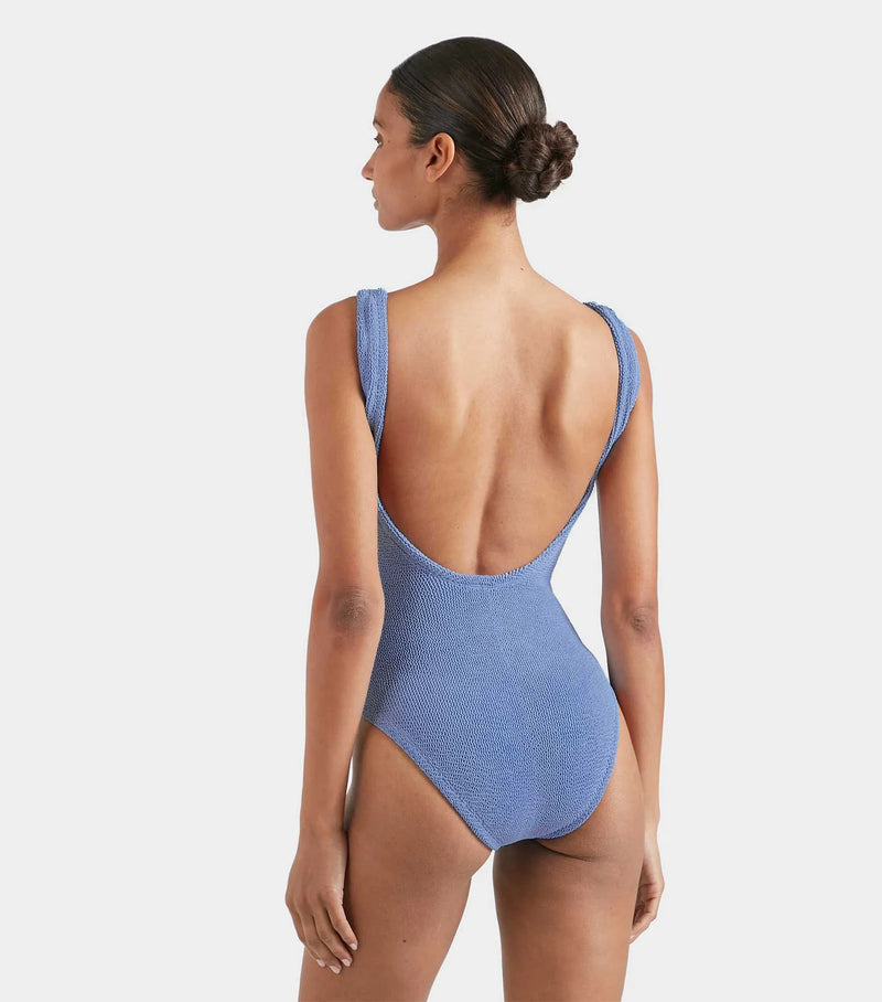 Hunza G Square Neck Swim Cornflower