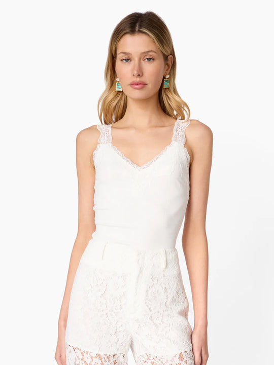 Cami NYC Lani Rib Knit Tank White