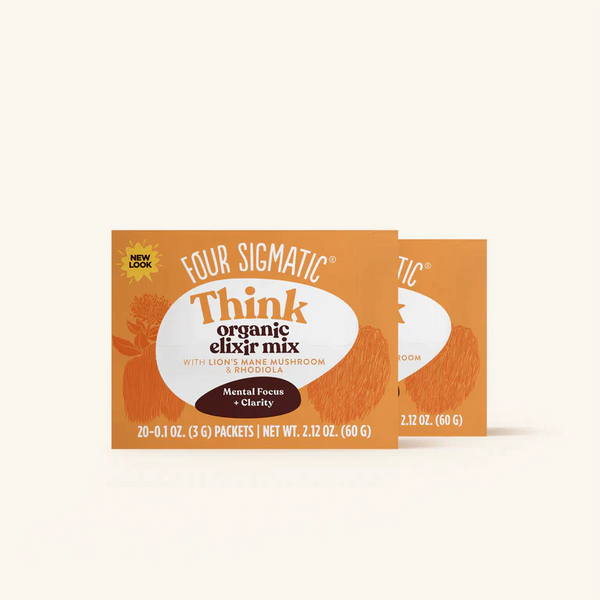 Four sigmatic THINK Organic Elixir Mix with Lion's Mane Mushrooms