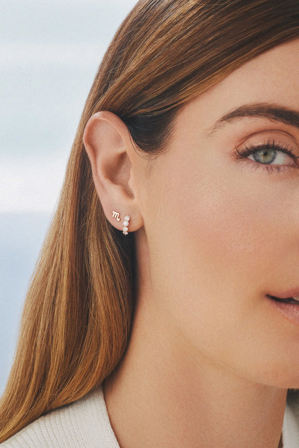EF Collection Single Mini Gold Zodiac Stud