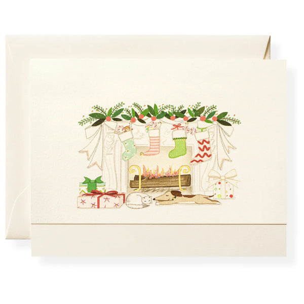 Karen Adams Designs Fireplace Individual Note Card