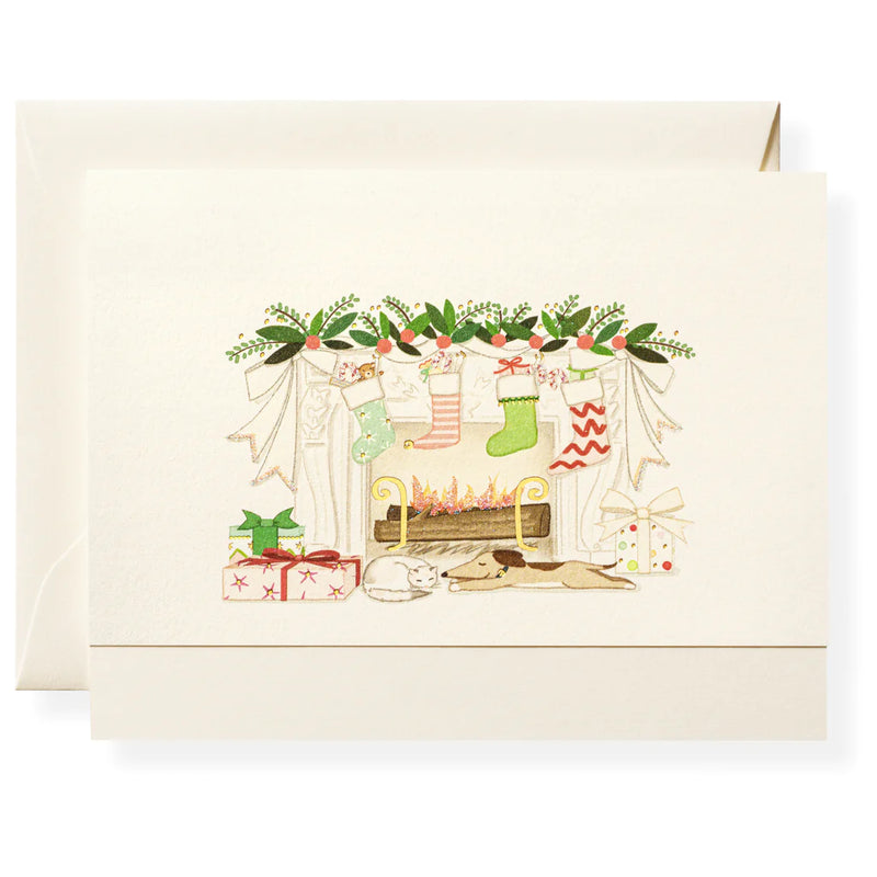 Karen Adams Designs Fireplace Individual Note Card