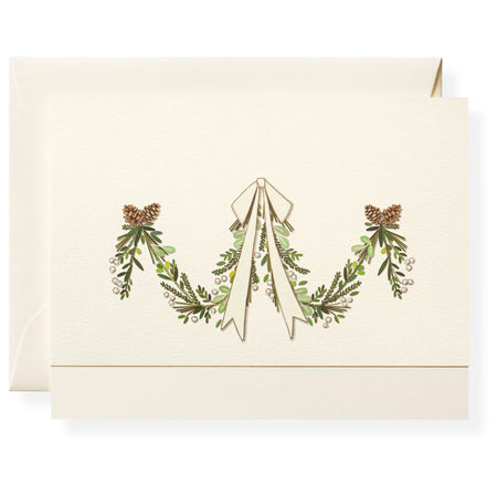 Karen Adams Designs Pine Swag Individual Note Card