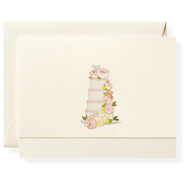 Karen Adams Designs Wedding Cake Individual Note Card