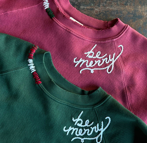 I Stole My Boyfriend's Shirt Be Merry Sweatshirt Vintage Black