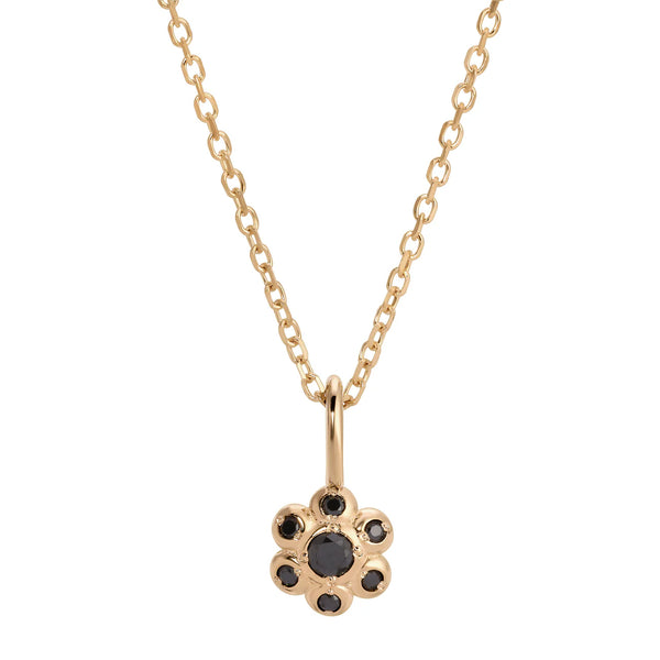 Jennie Kwon Designs Black Diamond Flower Necklace