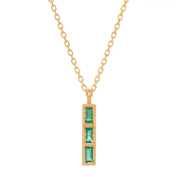 Jennie Kwon Designs Emerald Tile Necklace 16"