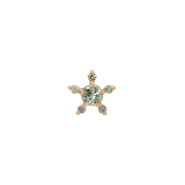 Jennie Kwon Designs Green Sapphire Sprout Stud (Single)