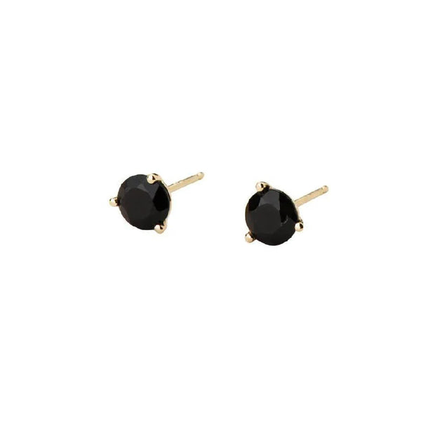 Jennie Kwon Designs Onyx Round Studs (Pair)