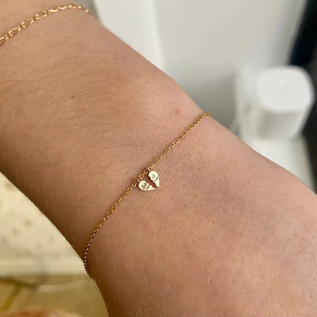 Jennie Kwon Designs Petite BFF Bracelet Half Heart