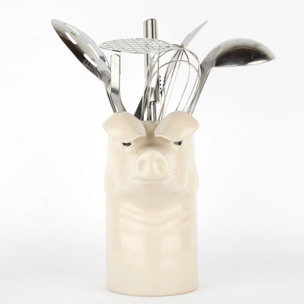 KAF Home British Lop Pig Utensil Pot