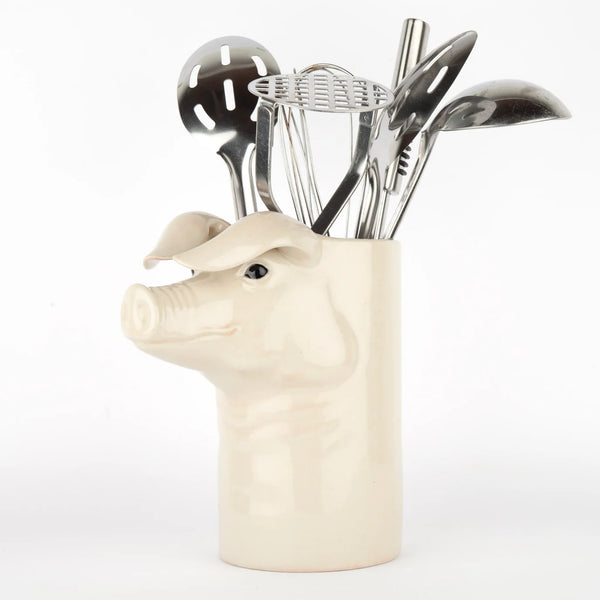 KAF Home British Lop Pig Utensil Pot