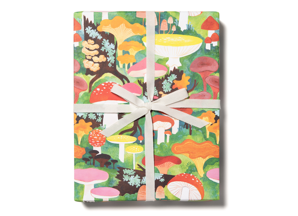 Red Cap Cards Woodland Mushrooms Wrap Roll
