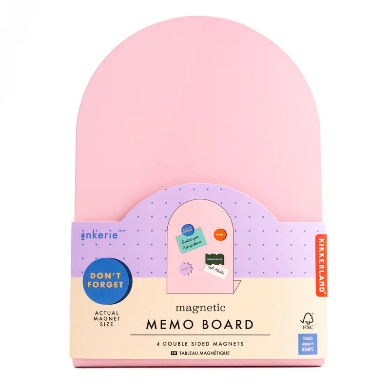 Kikkerland Magnetic Memo Board Pink