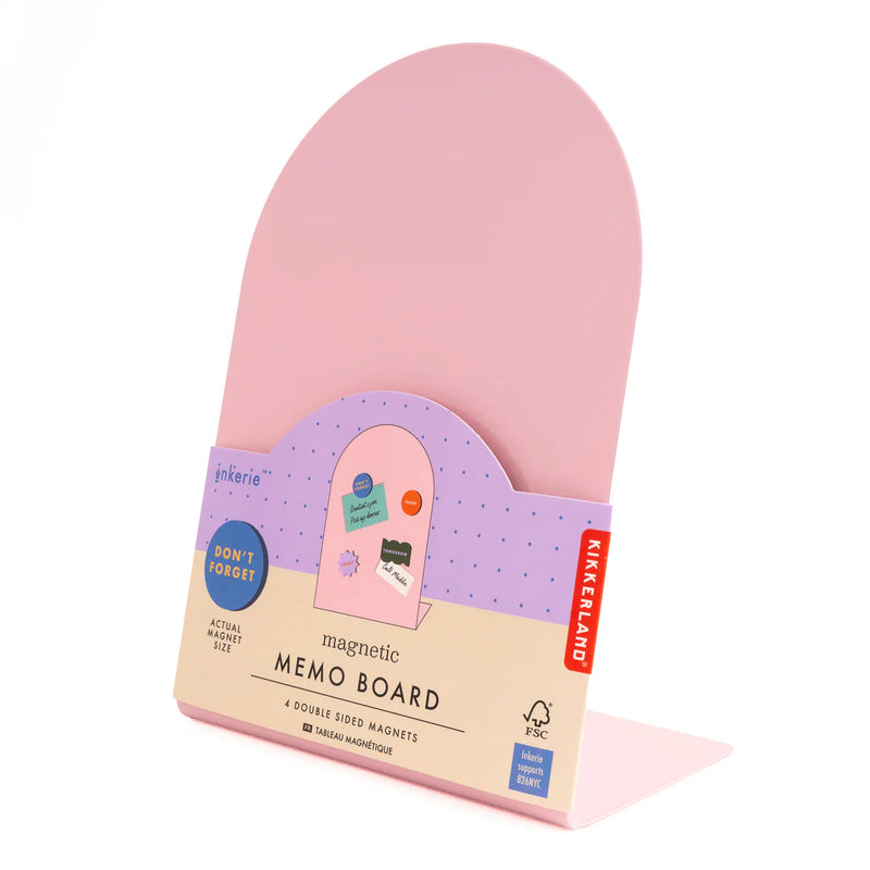 Kikkerland Magnetic Memo Board Pink