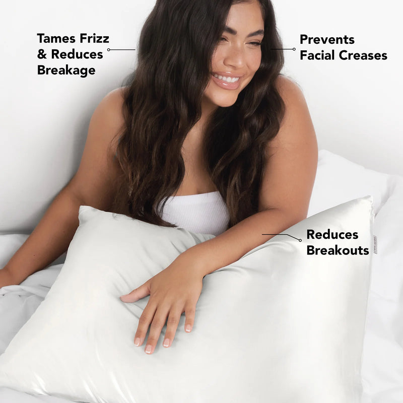 Kit.Sch Satin Pillowcase King - Ivory