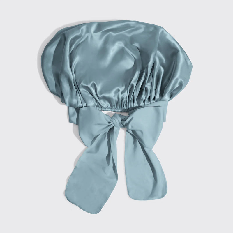 Kit.Sch Adjustable Oversized Satin Bonnet- Haze Blue