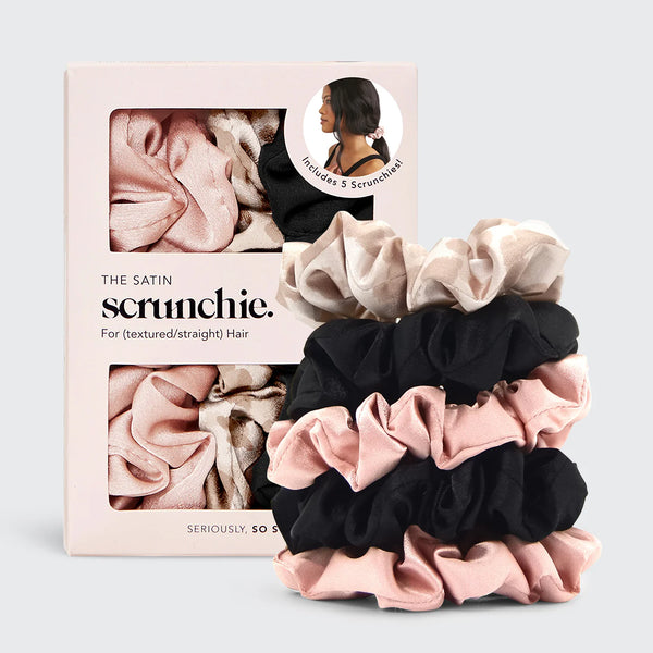 Kit.Sch Assorted Satin Sleep Scrunchies