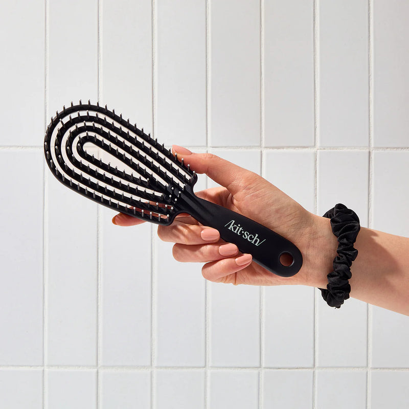 Kit.Sch Black Detangling Flexi Brush