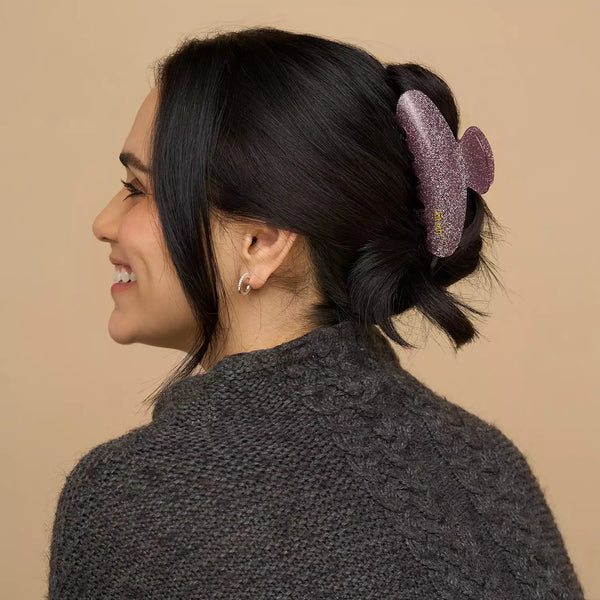 Kit.Sch Holiday Pink Glitter Claw Clip