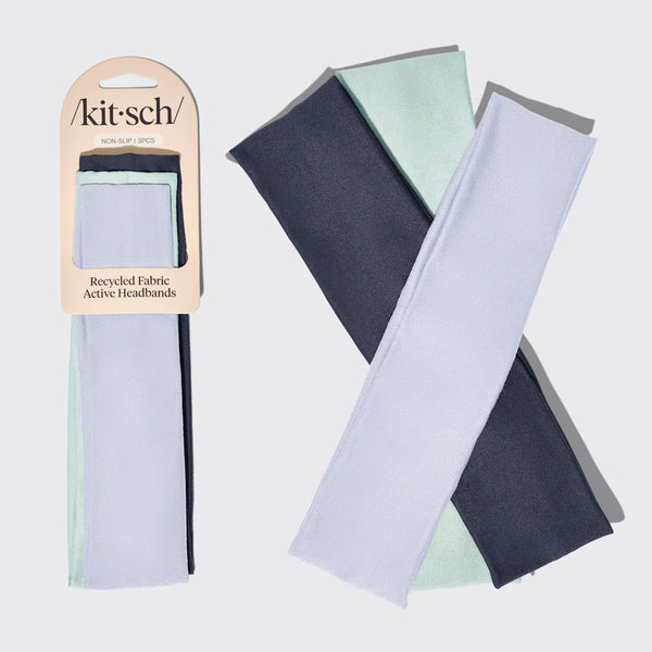 Kit.Sch Recycled Fabric Active Headbands 3pc Set- Garden Bouquet