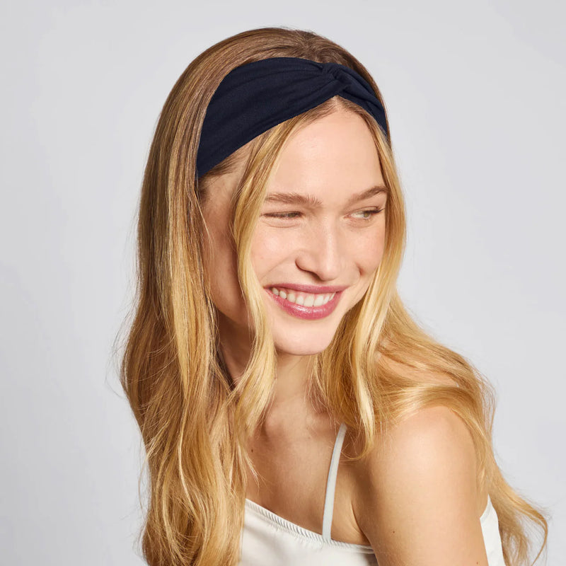Kit.Sch Recycled Fabric Wide Twist Headbands 2pc Set- Garden Bouquet
