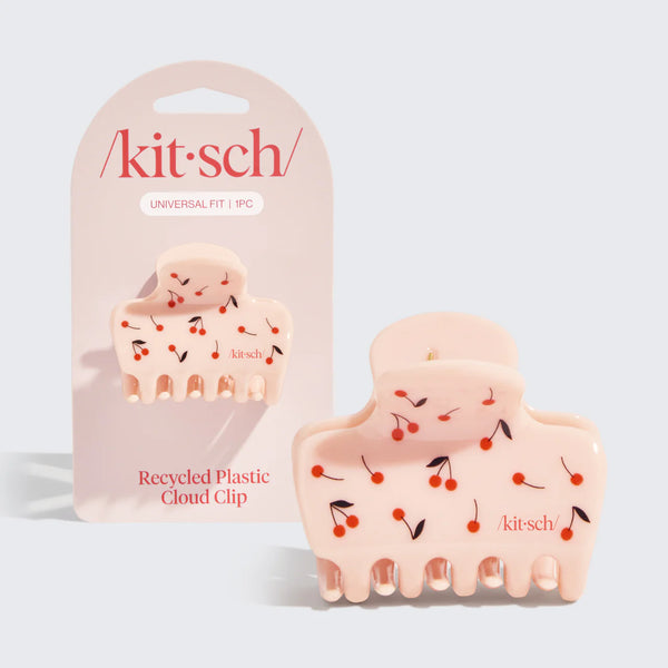 Kit.Sch Recycled Plastic Medium Cloud Clip - Cherry Print