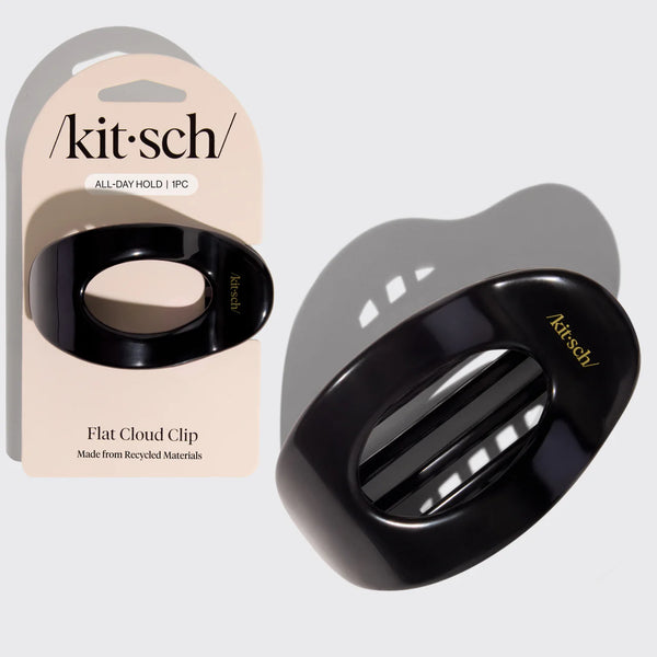 Kit.Sch Recycled Plastic Small Flat Cloud Clip - Black