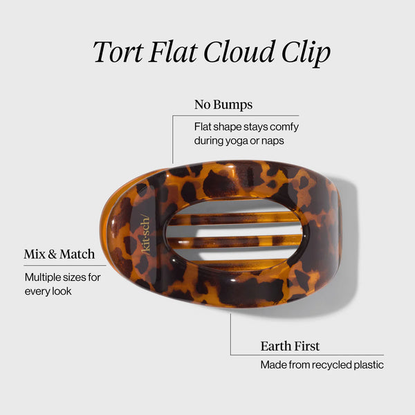 Kit.Sch Recycled Plastic Medium Flat Cloud Clip - Tort