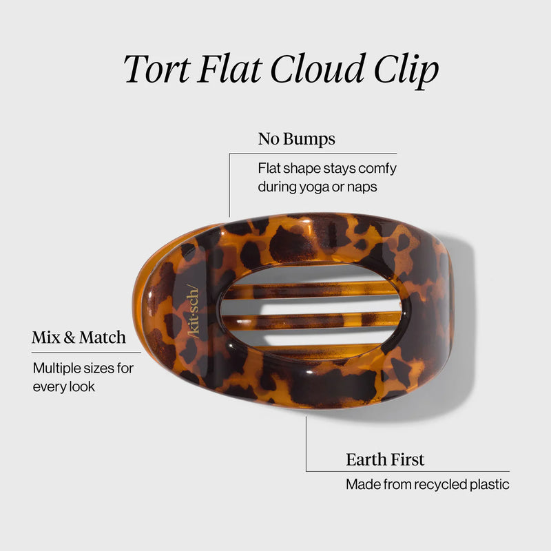 Kit.Sch Recycled Plastic Medium Flat Cloud Clip - Tort