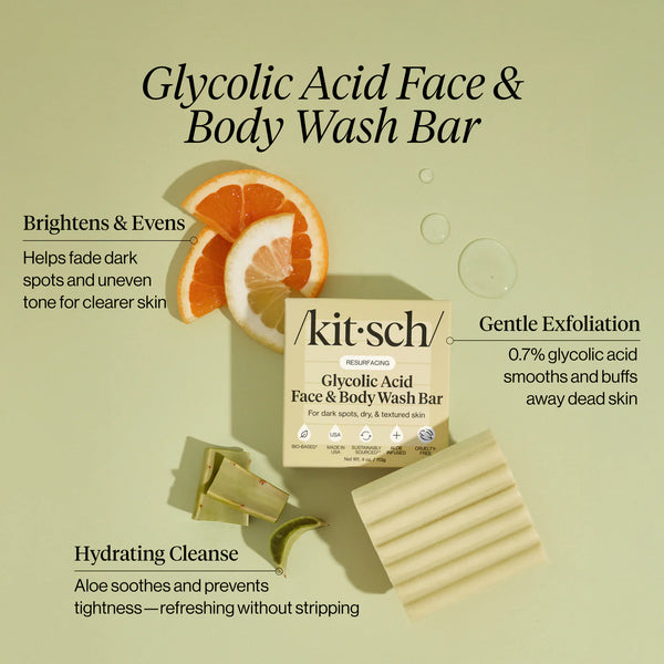 Kit.Sch Resurfacing Glycolic Acid Exfoliating Face and Body Wash