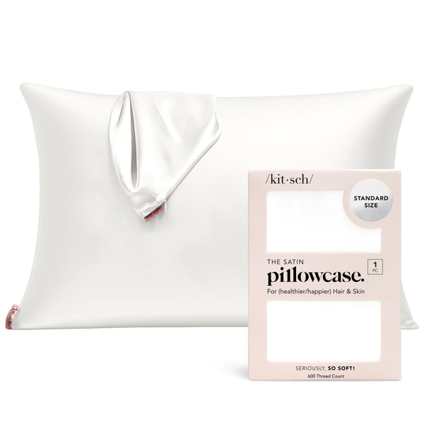 Kit.Sch Satin Pillowcase - Ivory
